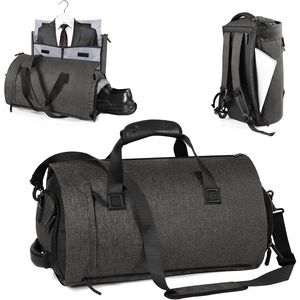 image:imageVomgomfom 45L Foldable Garment Bag with Removable Backpack amp Shoulder StrapsBusiness Travel Suit Bag with Separate Shoe CompartmentBlackBlack