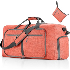 image:imageVomgomfom 65L85L115L Foldable Travel Duffle Bag Lightweight Checked Luggage with Shoe Compartment WaterResistant Weekender Overnight Bag for Men amp WomenN Pink