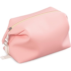 image:imageVomgomfom 6L 13 Inch Silicone Toiletry Bag Waterproof Leakproof Travel Cosmetic Organizer Adjustable GBuckle Compression Dopp Kit Foldable Makeup Bag for Women amp Men Grey 13 6LPink